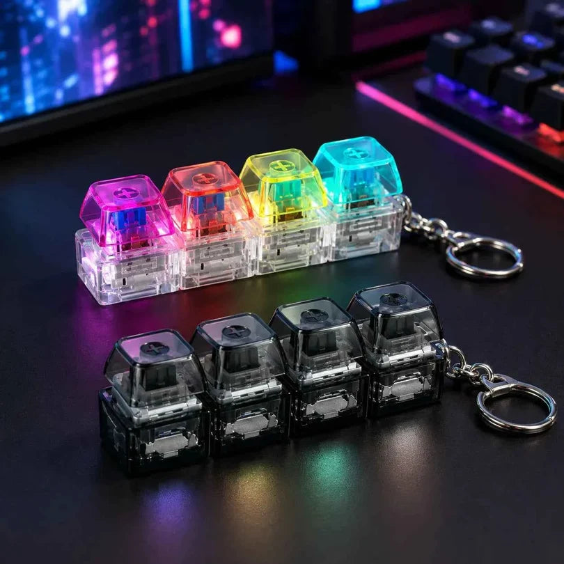 Keyboard Fidget Stress Relief Keychain for Kids & Adults