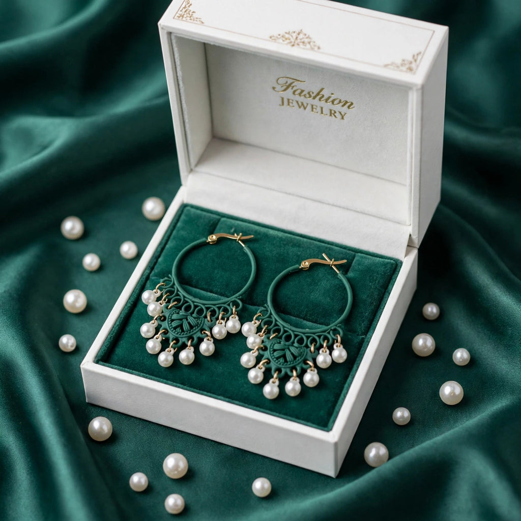Colorful Pearl Jhumka Hoop Earrings – 8 Colors Collection – Filigree Dome Bali Jhumki with Faux Pearls | Trendy Ethnic Earrings | BACHAT BEAT ✨