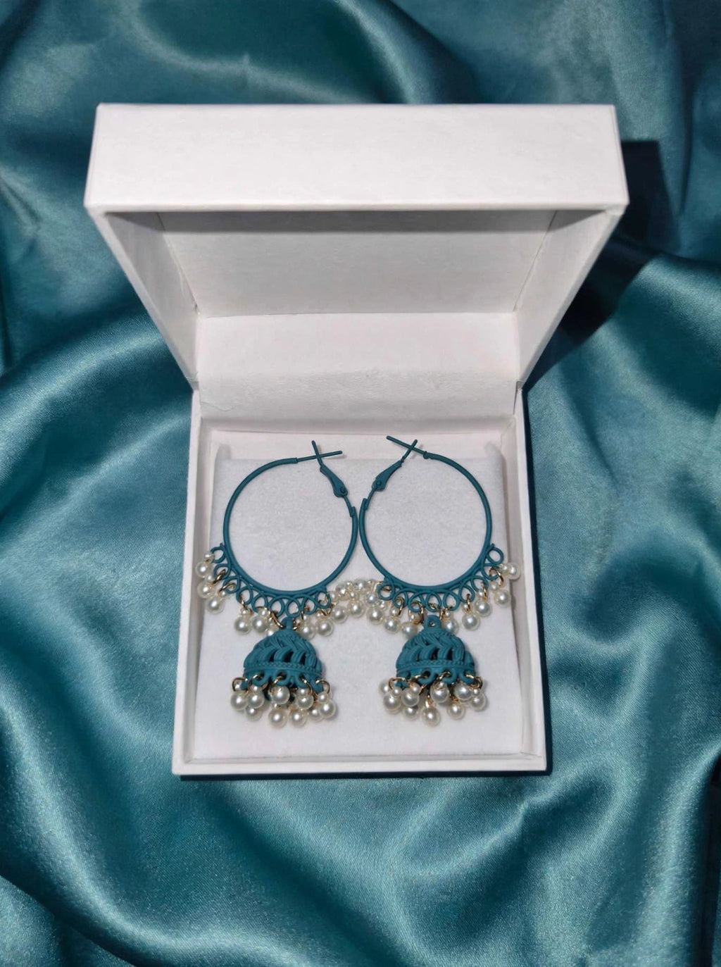 Colorful Pearl Jhumka Hoop Earrings – 8 Colors Collection – Filigree Dome Bali Jhumki with Faux Pearls | Trendy Ethnic Earrings | BACHAT BEAT ✨