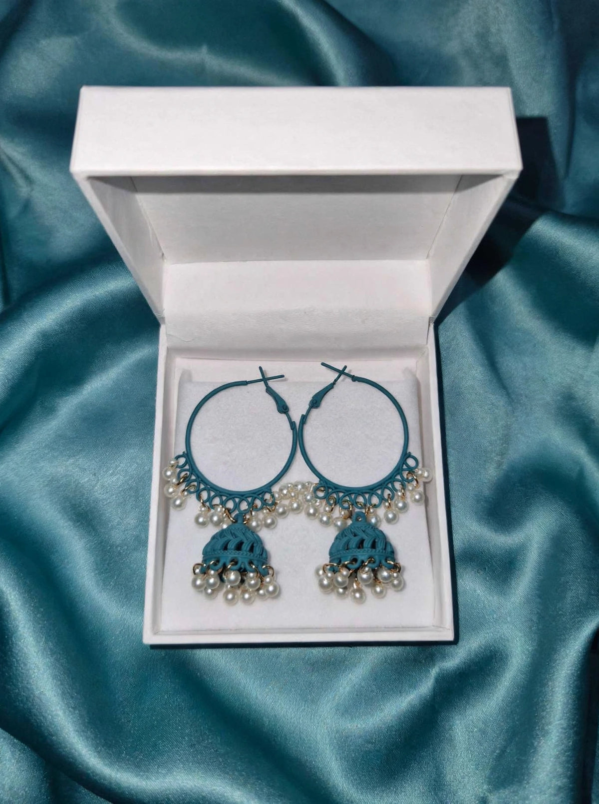 Colorful Pearl Jhumka Hoop Earrings – 8 Colors Collection – Filigree Dome Bali Jhumki with Faux Pearls | Trendy Ethnic Earrings | BACHAT BEAT ✨