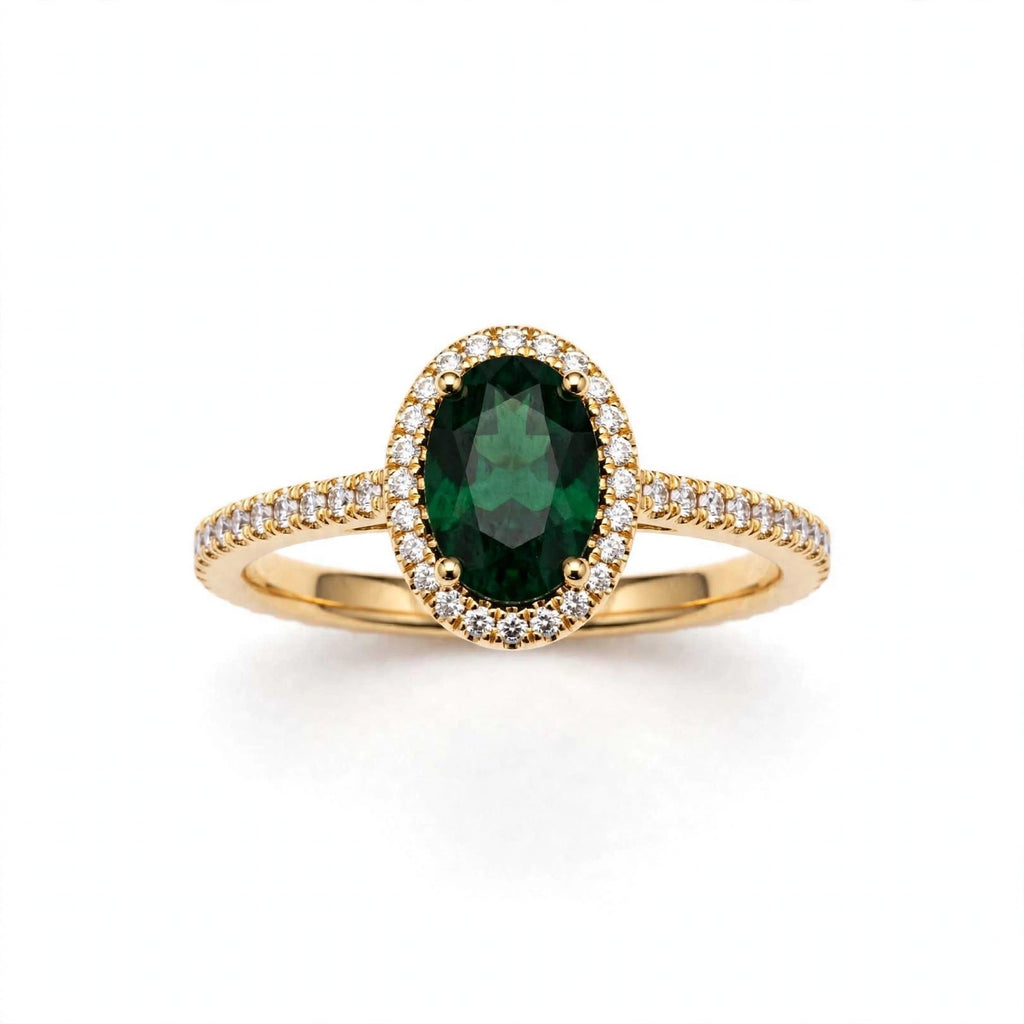 Sunshine & Emerald 4-Piece Halo Rings Bundle ☀️💚 | Yellow Citrine, Pink Ruby, Emerald Green & Clear Vintage | BACHAT BEAT 💍