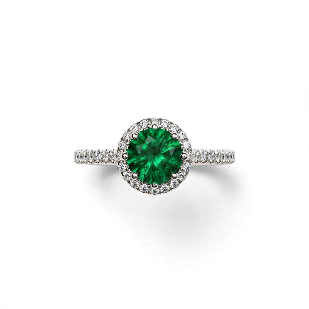 Birthstone Luxury 4-Piece Halo Rings Bundle 🌈💍 | Green Emerald, Smoky Brown, Sapphire Blue | Adjustable Birthstone Rings | BACHAT BEAT