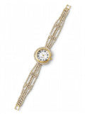 Gold Full Diamond Crystal Mesh Watch